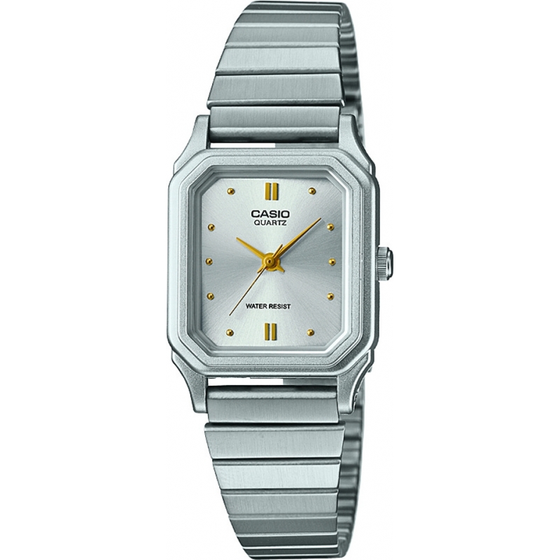 Casio LQ-400D-7AEF Zegarek damski ze srebrną bransoletą ze stali